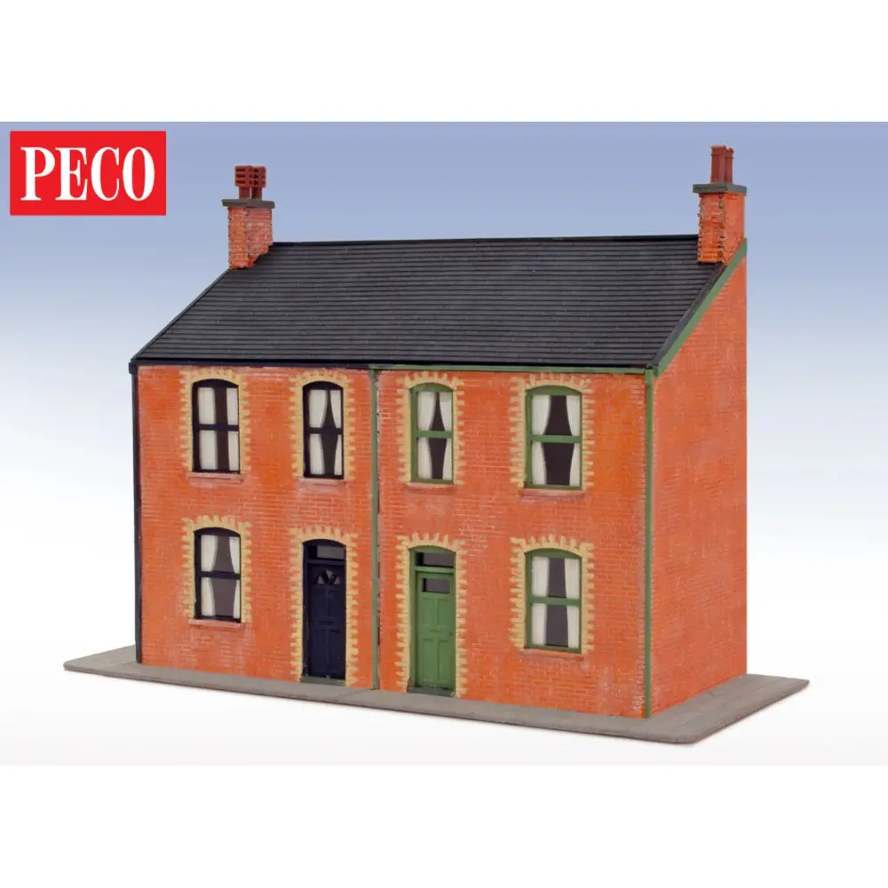 Façades de maisons victoriennes en bas-relief - Peco LK206 - OO/HO
