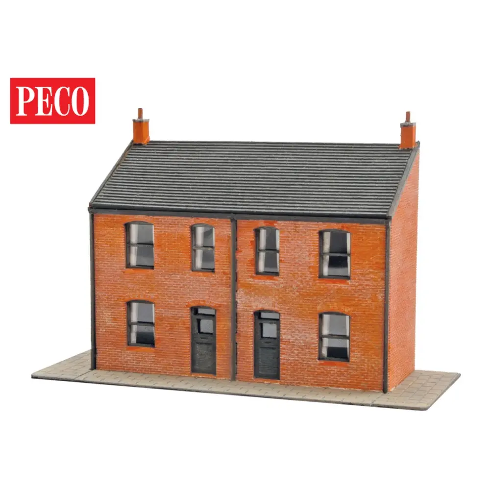 Façades de maison victorienne, kit de découpe laser - Peco NB306 - N 1/160