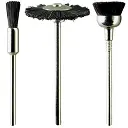 3 brosses à poils noirs, diamètre 5, 12, 21mm - PG Mini 4120