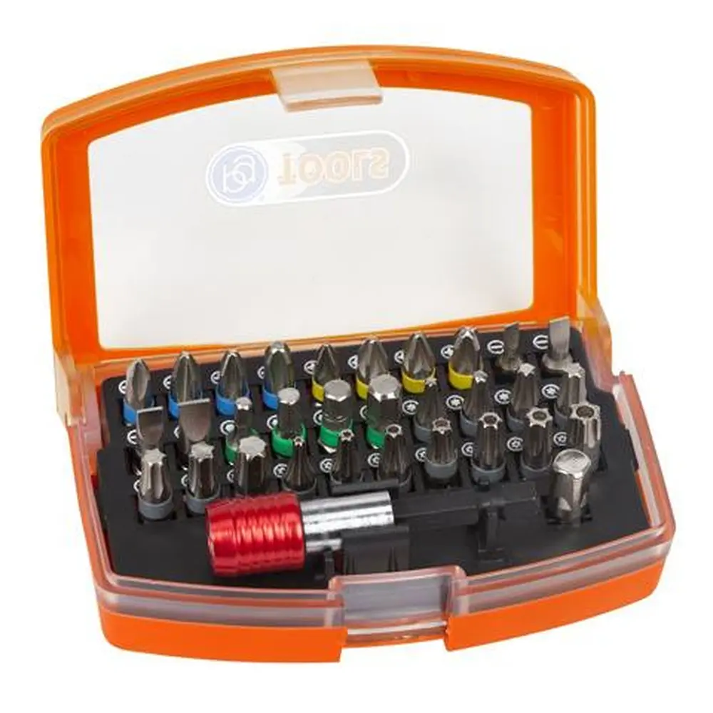 Coffret 32 embouts CRV, porte-embout et adaptateur embout à douille PG Tools 32A