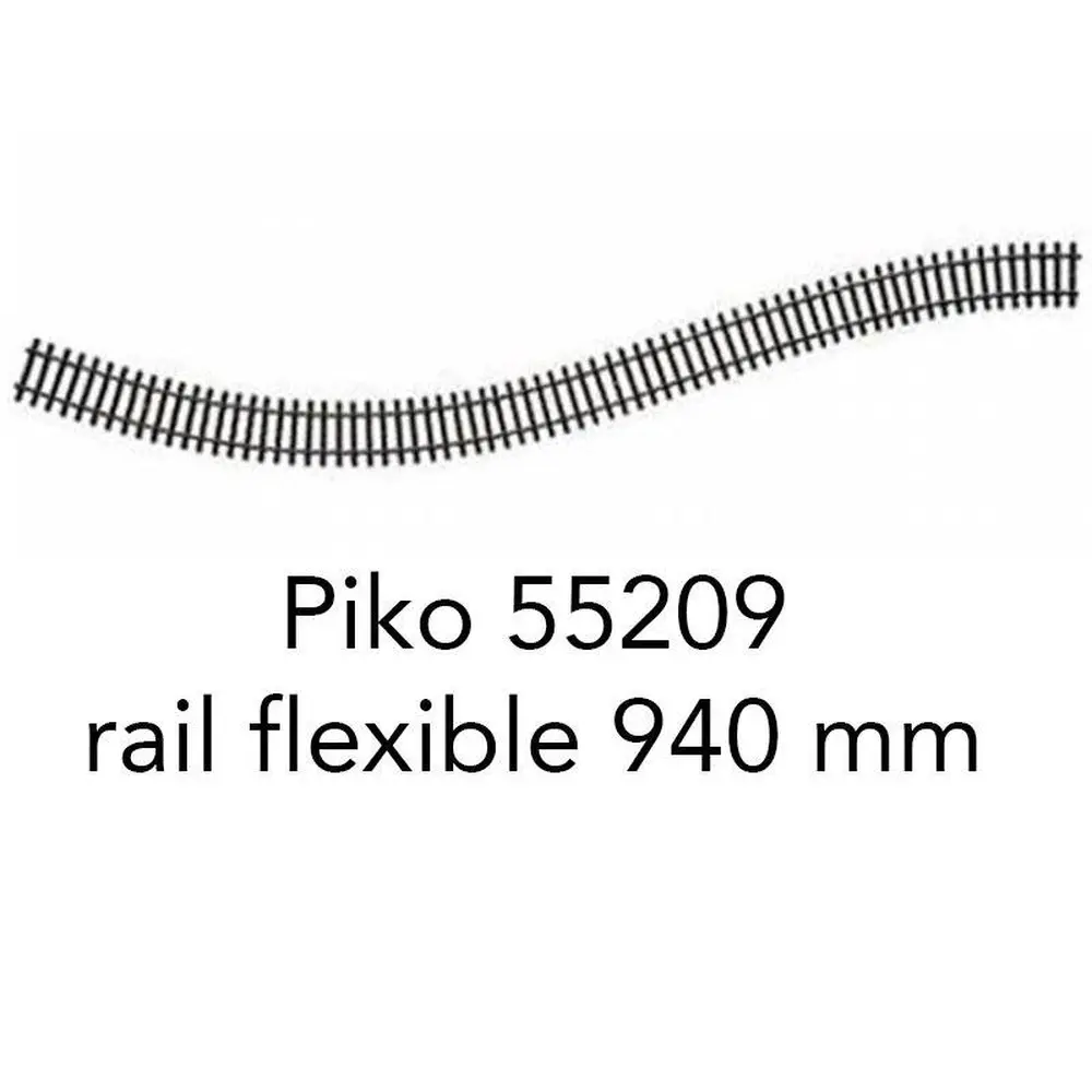 Rail flexible traverses bois Piko 55209 - HO 1/87 - Code 100 - Voie A - 940 mm