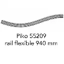 Rail flexible traverses bois Piko 55209 - HO 1/87 - Code 100 - Voie A - 940 mm