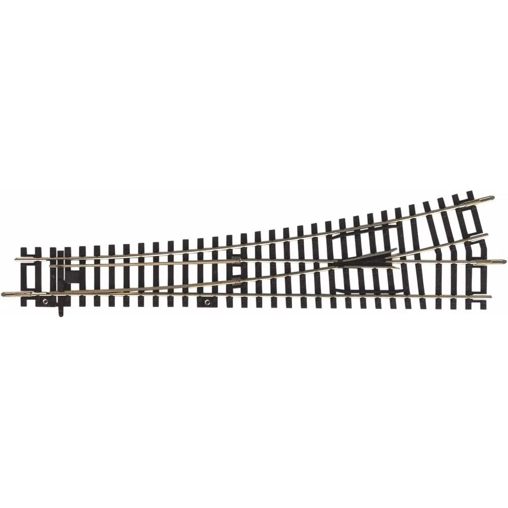 Aiguillage Gauche - Traverses Bois 239mm 15°-R9 PIKO 55220 | HO 1/87 | Code 100