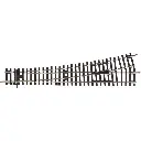 Aiguillage Gauche - Traverses Bois 239mm 15°-R9 PIKO 55220 | HO 1/87 | Code 100