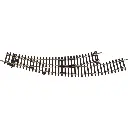 Aiguillage courbe Gauche R2-R3 - Traverses Bois 30° PIKO 55222 | HO 1/87 | Code 100