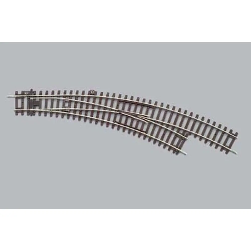 Aiguillage courbe Droit R2-R3 - Traverses Bois 30° PIKO 55223 | HO 1/87 | Code 100