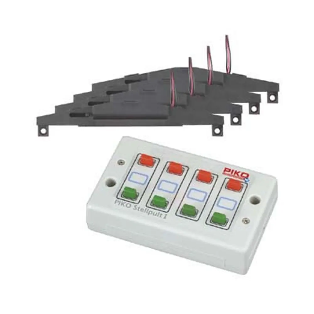 Coffret Boitier de commande & 4 moteurs d'aiguillages PIKO 55392 - HO 1/87.