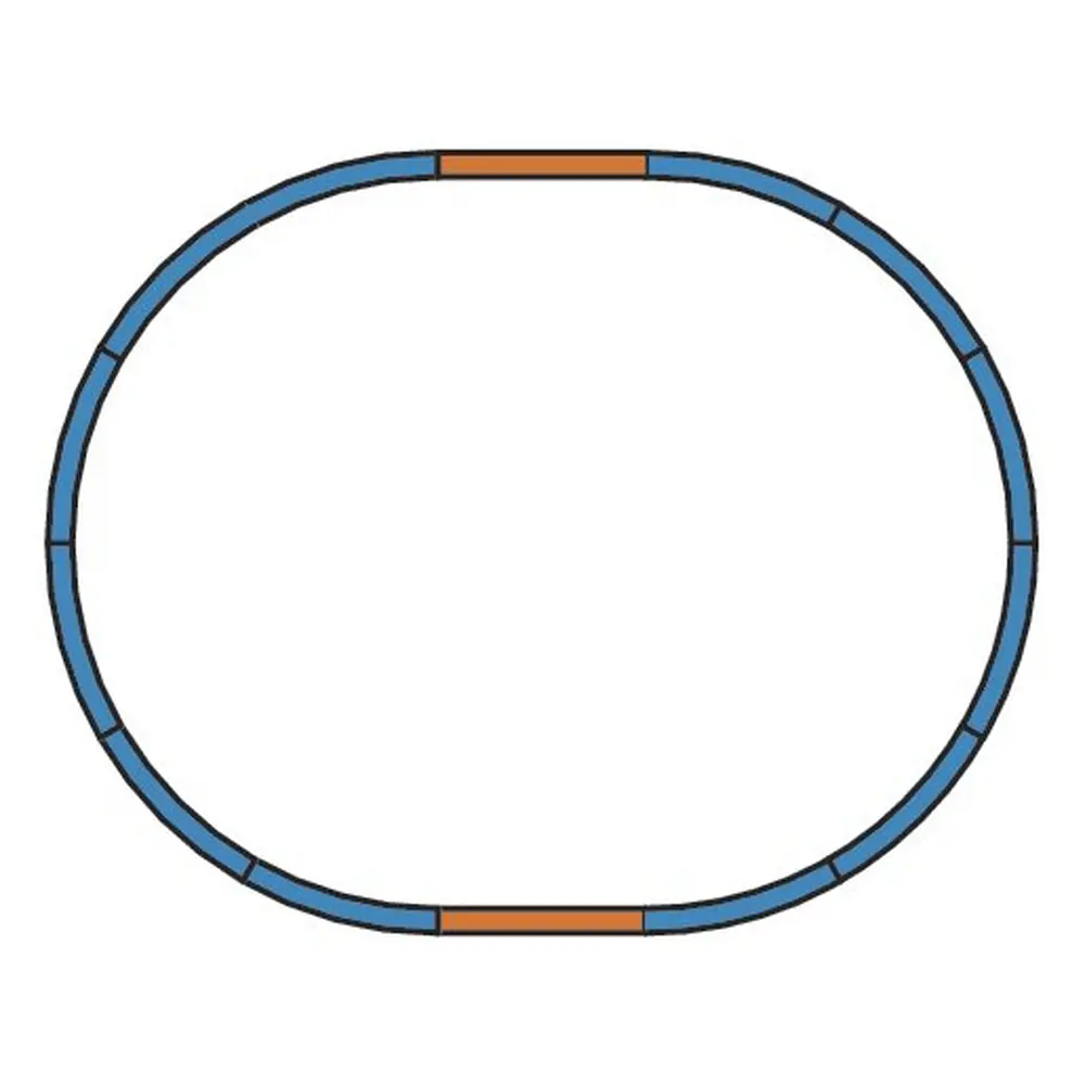 Set de voies A sans ballast PIKO 55300 - HO : 1/87 - 1100 x 880 mm