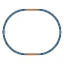 Set de voies A sans ballast PIKO 55300 - HO : 1/87 - 1100 x 880 mm