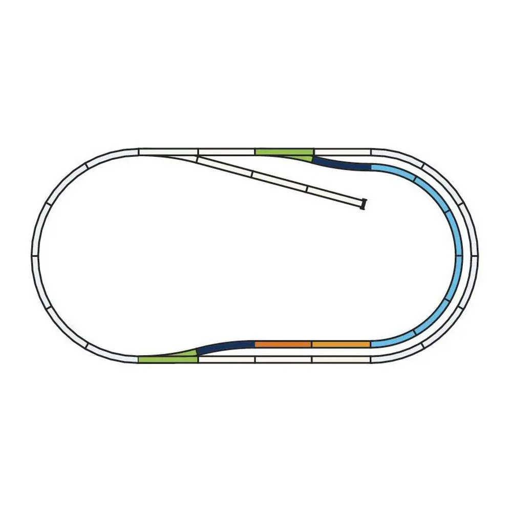 Set Extension de voies sans ballast Set C Piko 55320 - HO : 1/87 - 182 x 88 cm