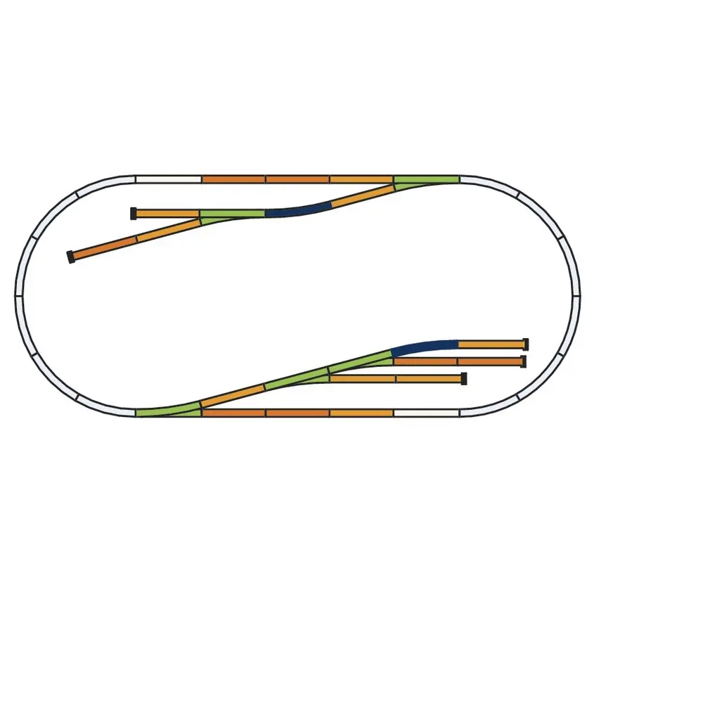 Set Extension de voies sans ballast Set D Piko 55330 - HO : 1/87 - 205 x 88 cm