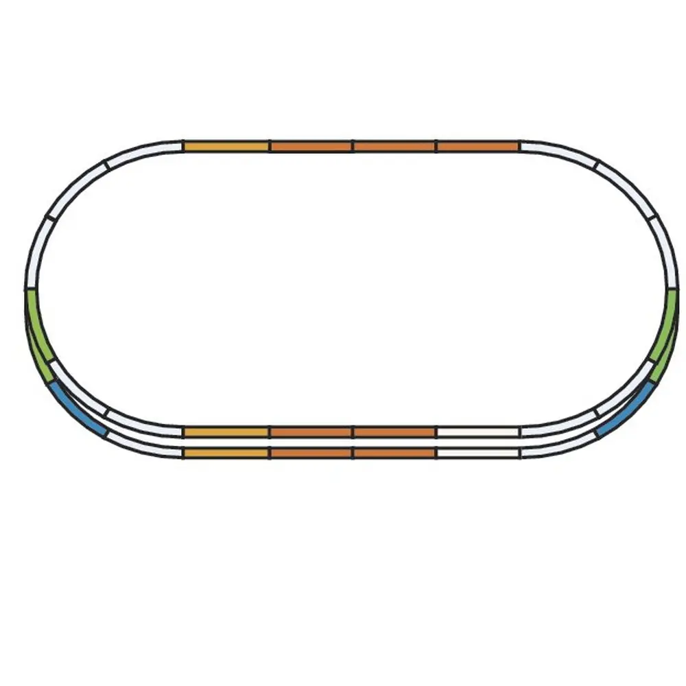 Set Extension de voies sans ballast Set E Piko 55340 - HO : 1/87 - 182 x 95 cm