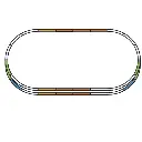 Set Extension de voies sans ballast Set E Piko 55340 - HO : 1/87 - 182 x 95 cm