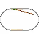 Set de voies B Track-A | avec Ballast PIKO 55311 - HO : 1/87 - 1580 x 880 mm