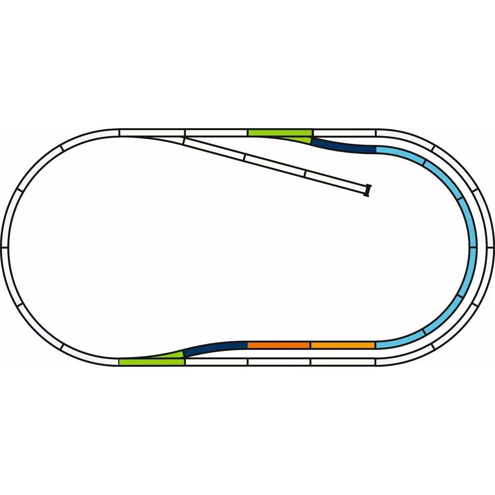 Set Extension de voies "A-track / Set C" Piko 55321 - HO : 1/87 - 182 x 88 cm