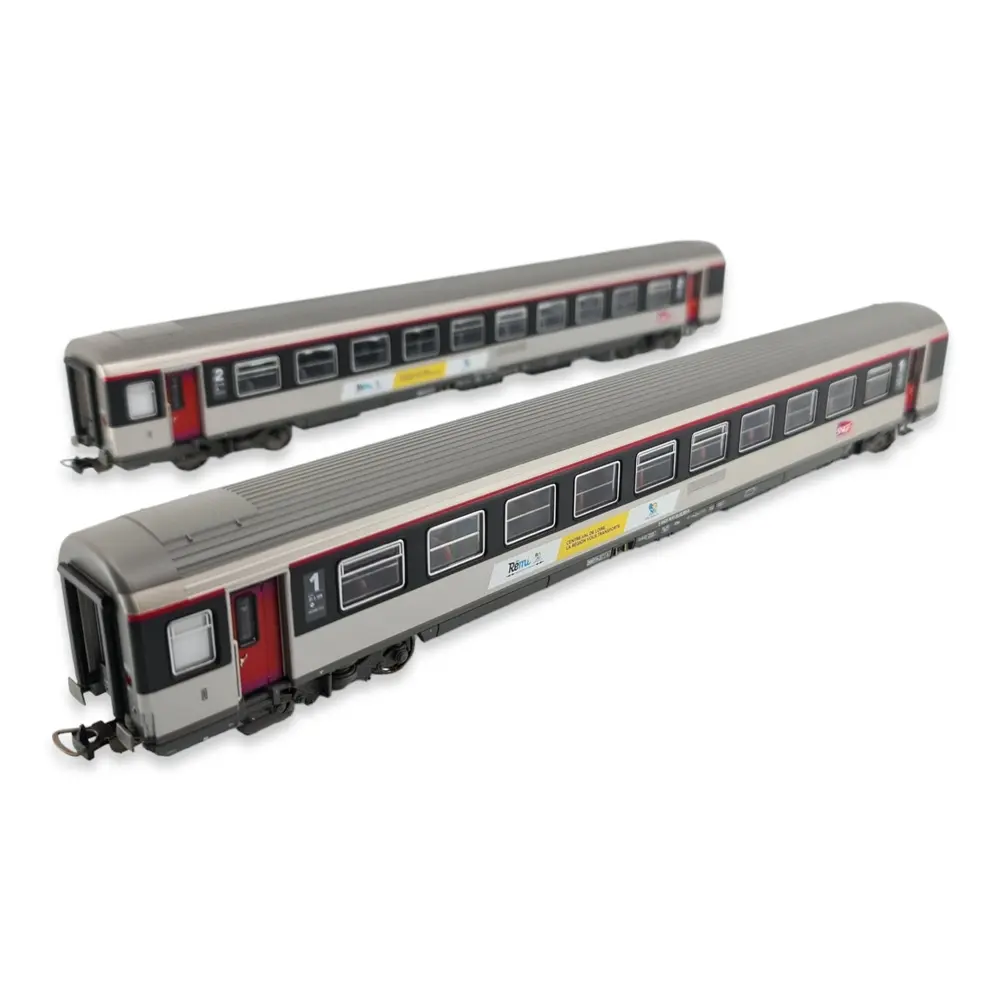 Set 2 voitures corail "Centre val de Loire" PIKO 97301 - HO 1/87 - EP VI - 1ère & 2nd classe