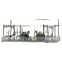 Centrale électrique Piko 60016 - avec 2 transformateurs - 184 x 62 x 72 - N 1/160