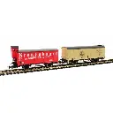 2 wagons couverts, transport de bière, "Kronenbourg / La Goudale" - Piko 97307 - HO 1/87 - SNCF - Ep III - 2R
