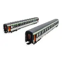 Coffret 2 voitures voyageurs Corail - Piko 97310 - HO 1/87 - SNCF - EP V