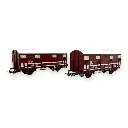Set de 2 wagons couverts primeurs Ghs 69.9 - Piko 97311 - HO 1/87 - SNCF - Ep IV-V - 2R