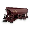 Wagon trémie couvert à 2 essieux brun - Piko 97137 - HO 1/87 - SNCF - Ep V - 2R