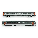 Set de 2 voitures voyageurs Corail VU livrée d’origine - Piko 94502 - N 1/160 - SNCF - EP V - 2R