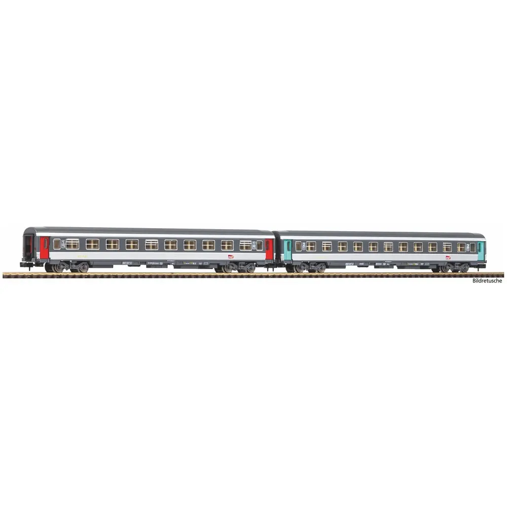 Coffret 2 Voitures à Compartiments - Piko 94507 - N 1/160 - SNCF - EP VI - 2R