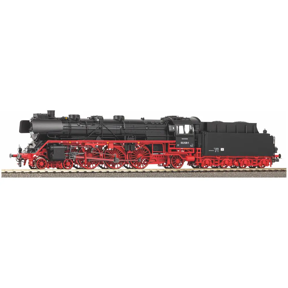 Locomotive à Vapeur BR 03 - PIKO 50901 - DR - HO 1/87 - EP IV - 2R - DCC SON FUMIGENE