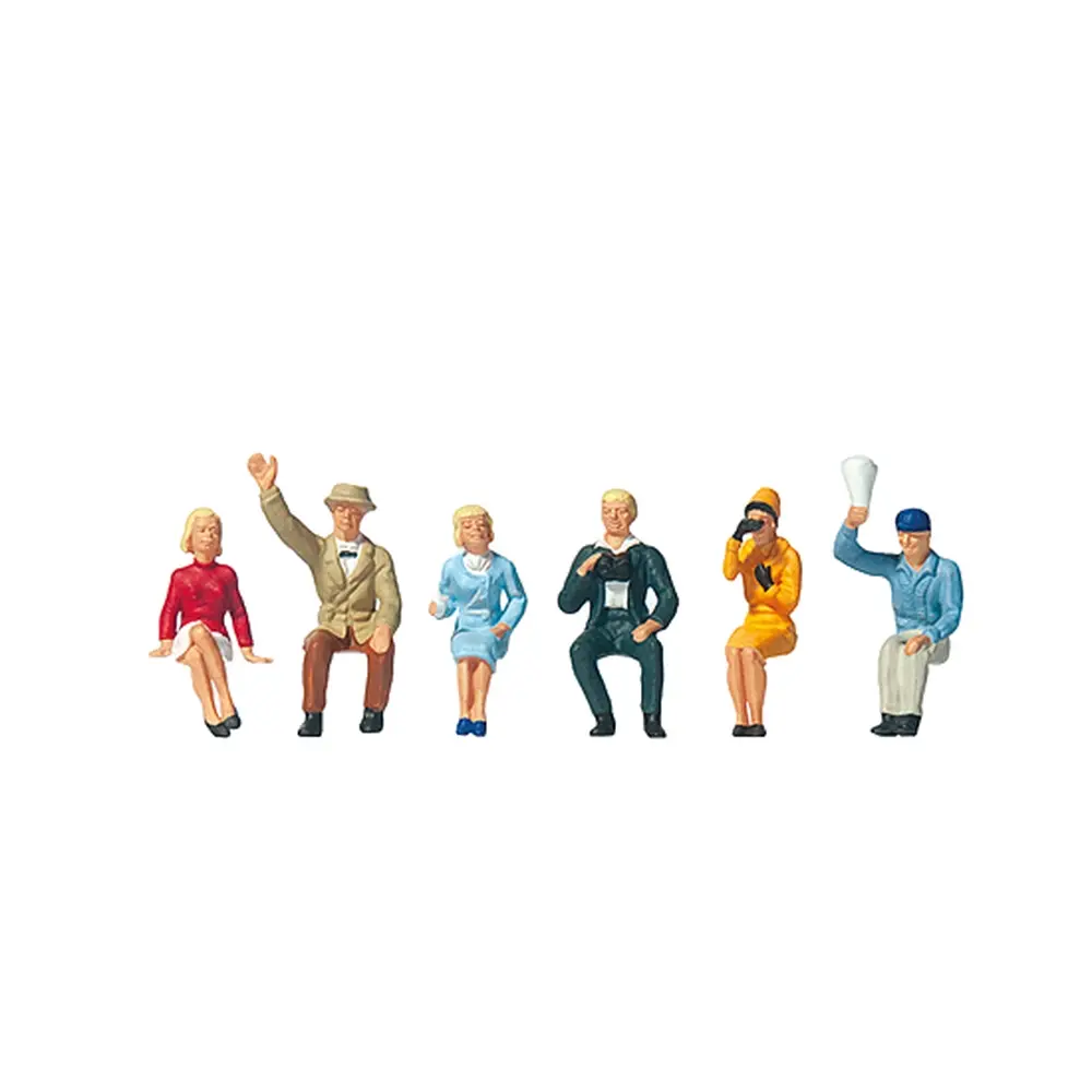 Pack de 6 Spectateurs assis - Figurine - PREISER 10025 - Échelle HO : 1/87ème