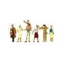 Pack de 7 Spectateurs debout - Figurine - PREISER 10026 - Échelle HO : 1/87ème