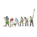 Pack de 6 Récolteurs de foins - Figurine - PREISER 10045 - Échelle HO : 1/87ème