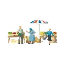Pack de 3 Personnages au marché - Figurine - PREISER 10056 - Échelle HO : 1/87ème