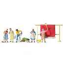 Pack de 6 Femmes de ménages - Figurine - PREISER 10059 - Échelle HO : 1/87ème