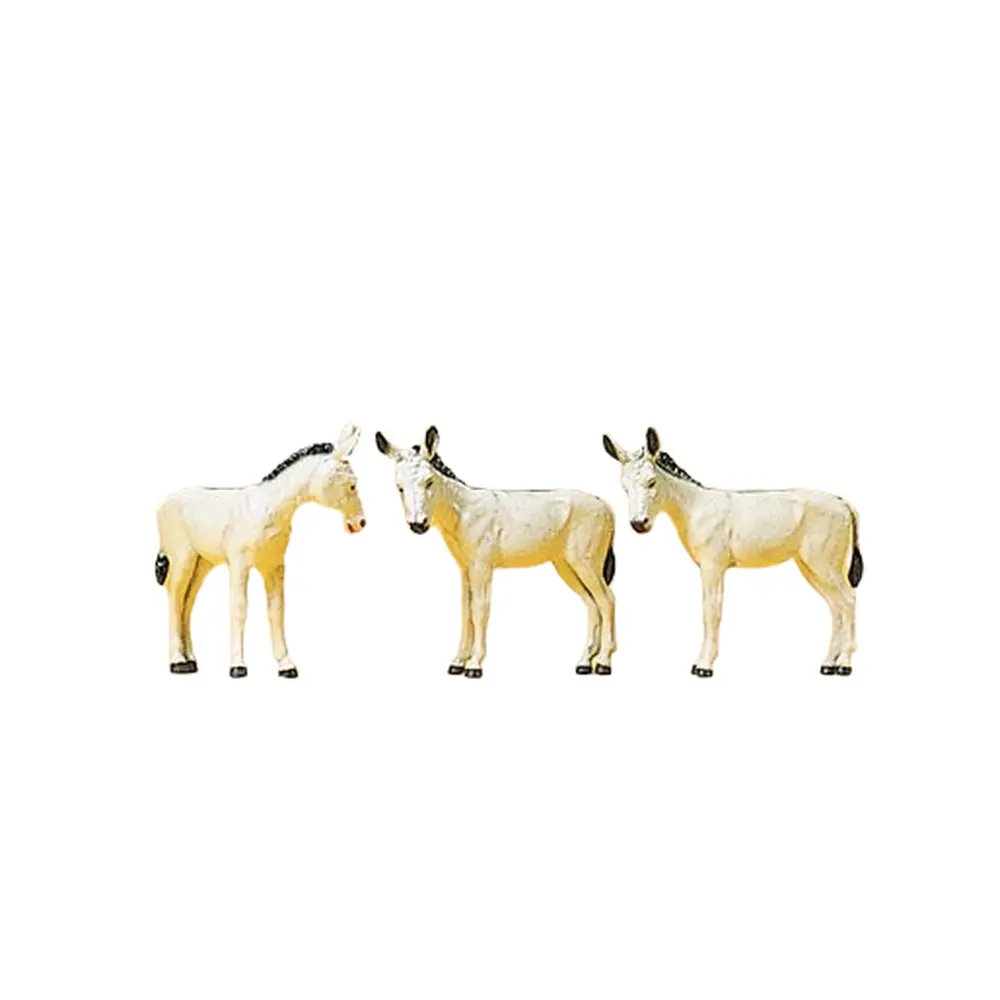 Lot de 3 Anes - Preiser 10151 - HO 1/87