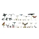 Ensemble d'oiseaux variés Preiser 10169 - HO 1:87