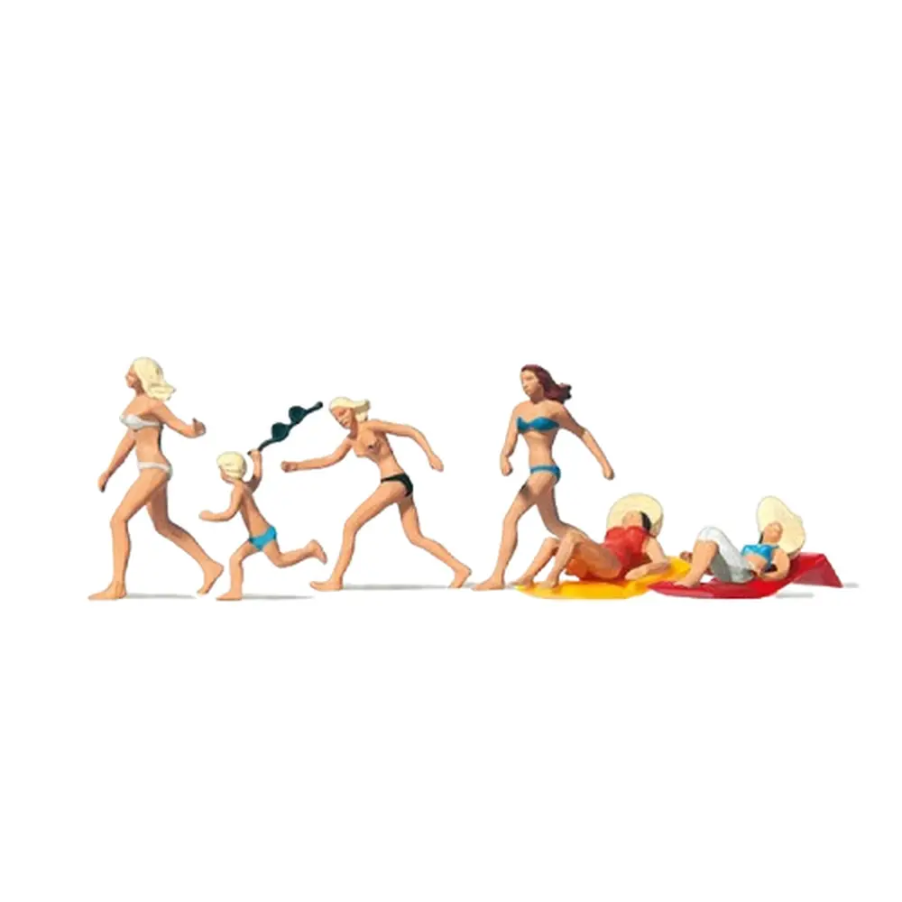 6 figurines à la plage - Preiser 10211 - HO 1/87