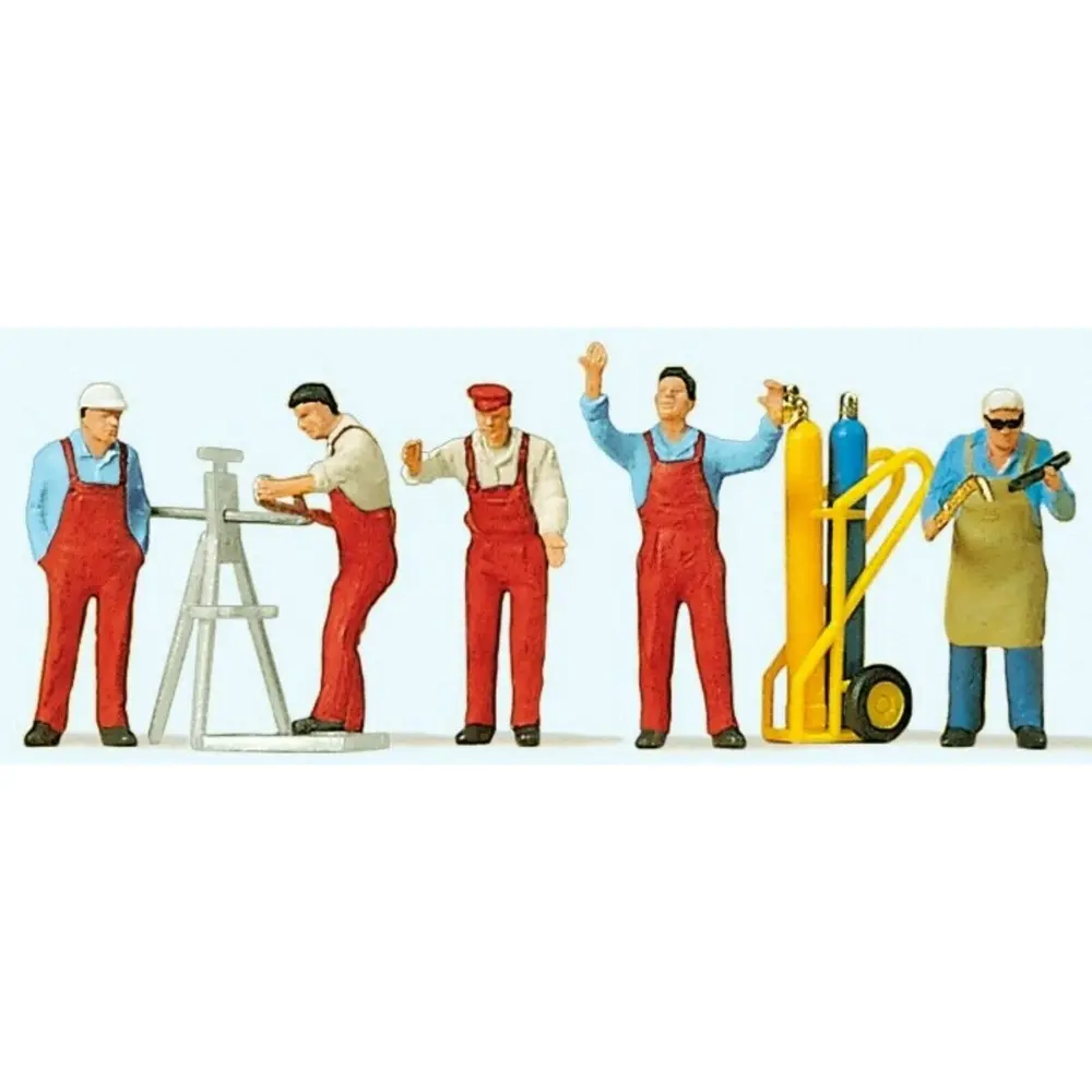 Lot de 5 artisans - Preiser 10243 - HO 1/87