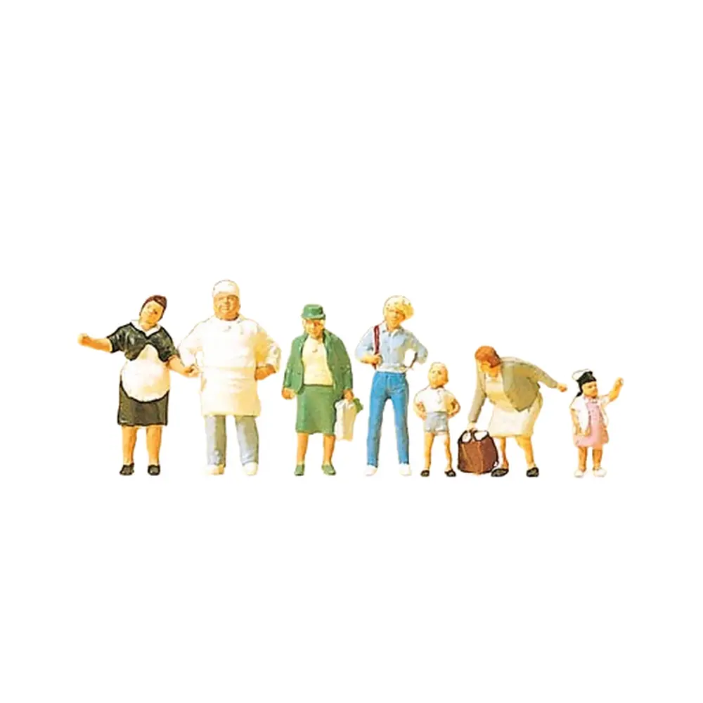 Lot de boulangers et clients - Preiser 10275 - HO 1/87