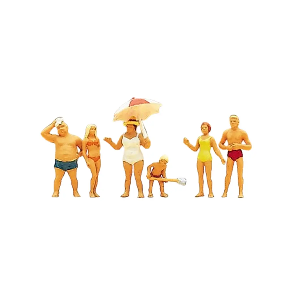 Famille à la plage - Preiser 10283 - HO 1/87