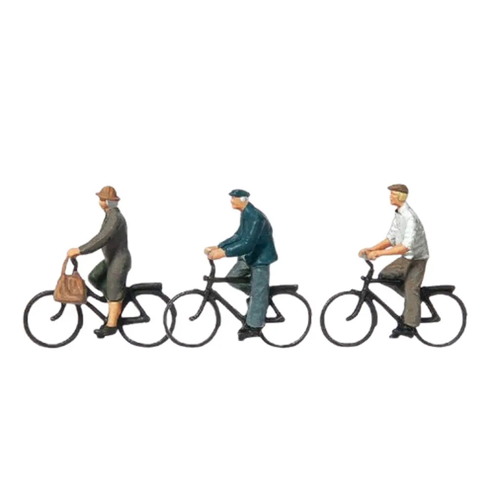 Lot de 3 Cyclistes - Preiser 10333 - HO : 1/87