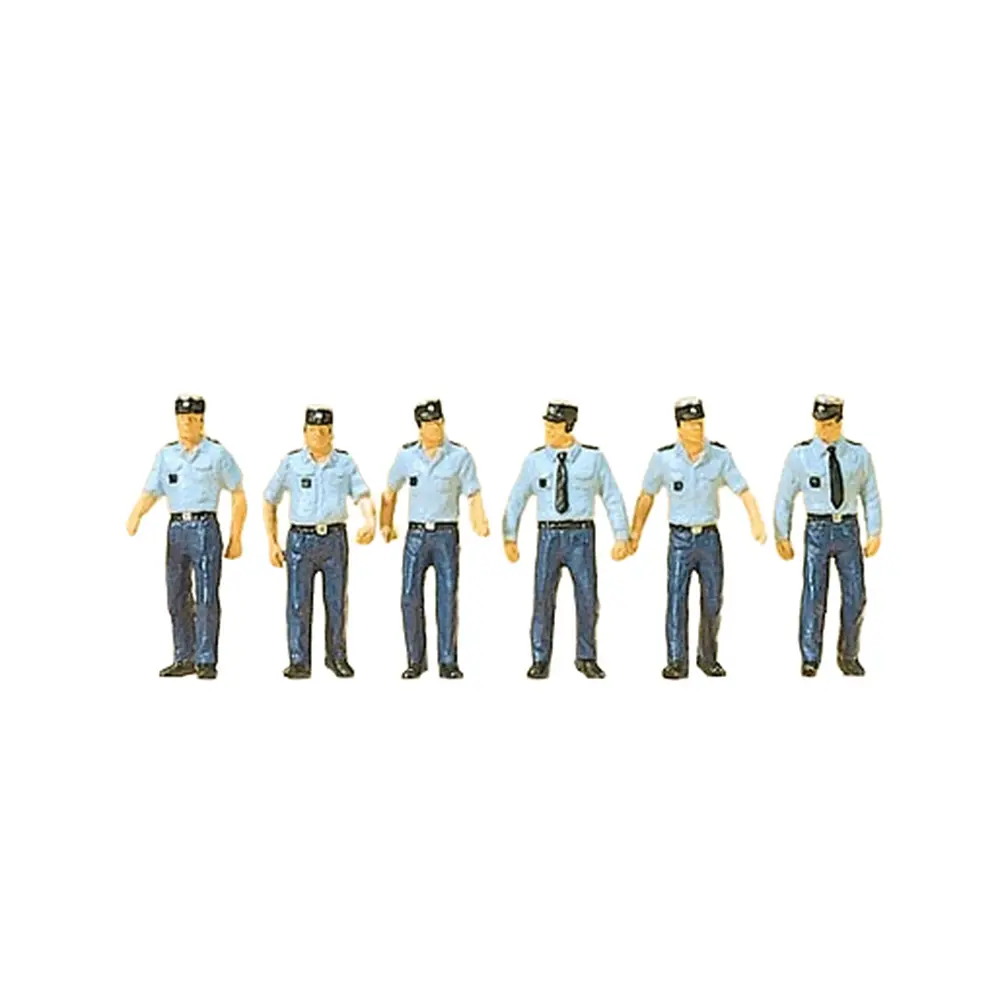 6 policiers français en uniforme - Preiser 10341 - HO 1/87