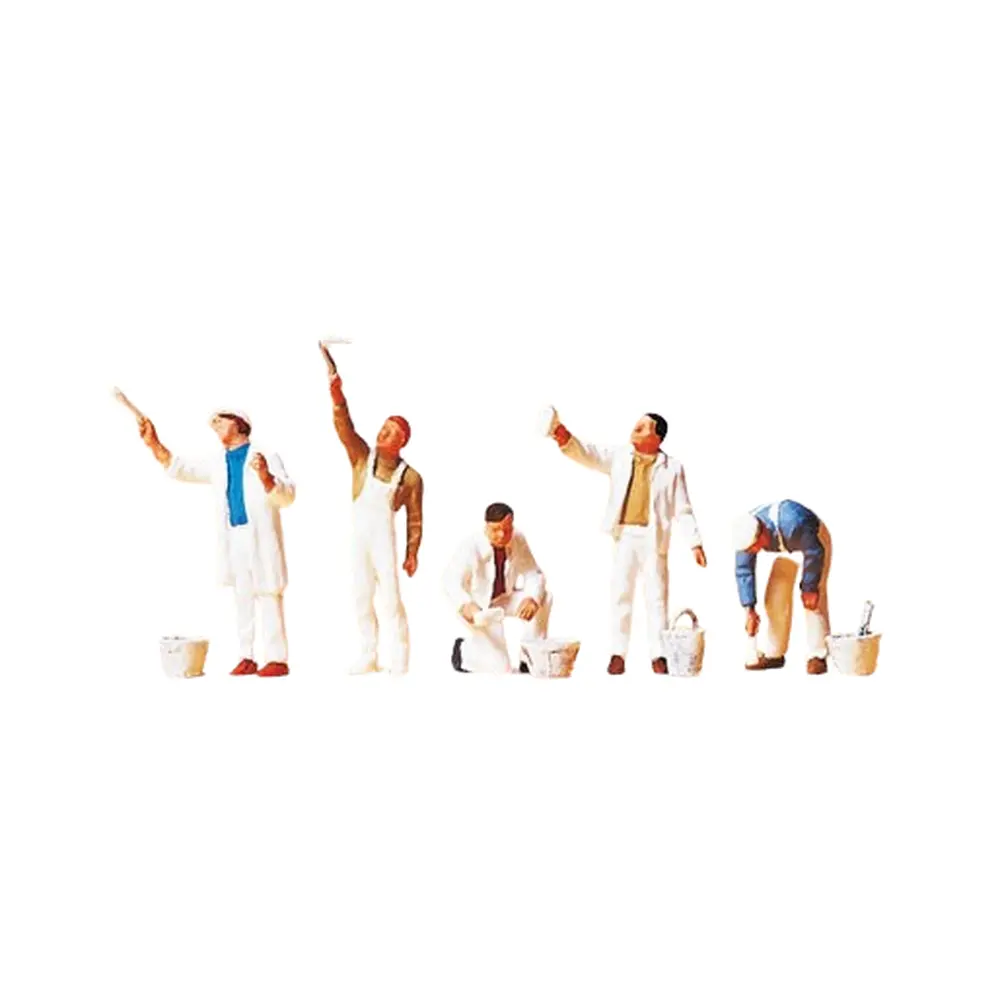 Lot de 5 Peintres - Preiser 10477 - HO : 1/87