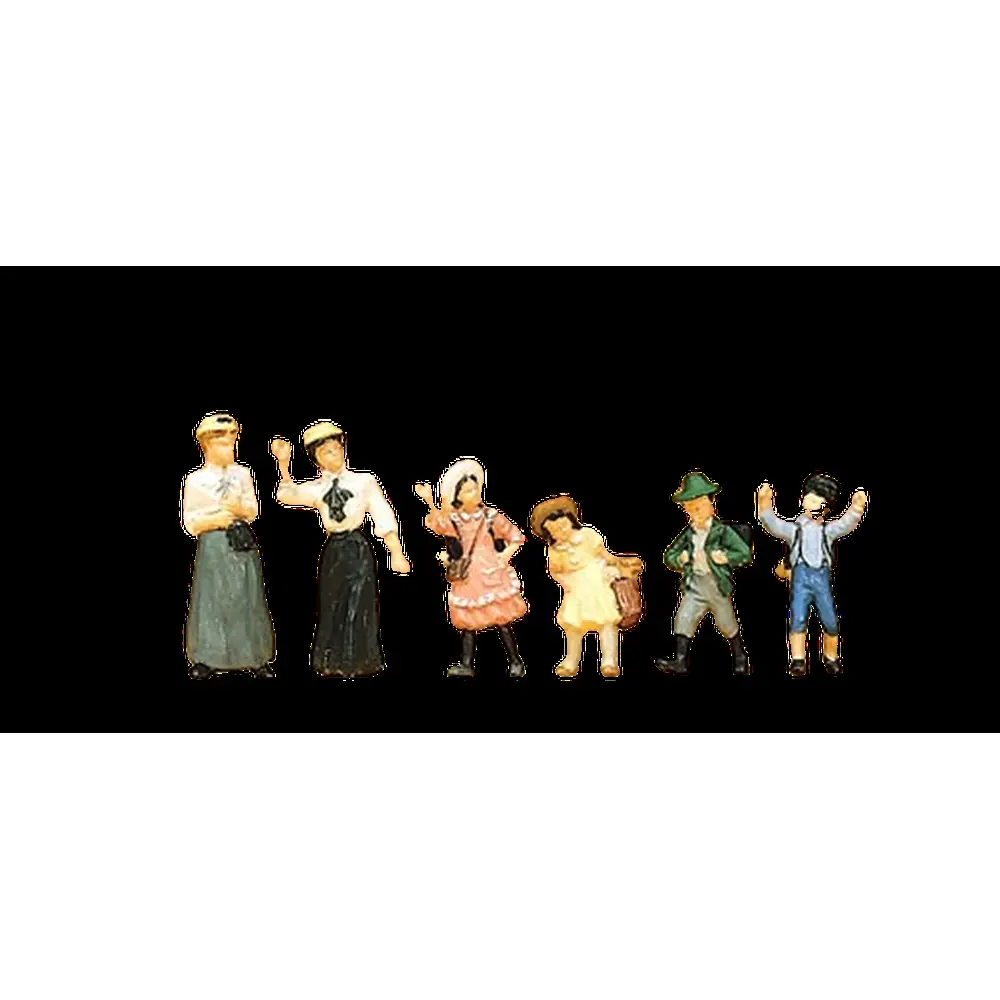 Lot de 3 Femmes et 3 Enfants - Année 1900 - Preiser 12194 - HO 1/87