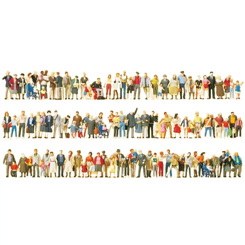 Set de 100 personnages " dans la rue" - Preiser 13002 - HO 1/87