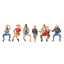 Pack 7 figurines multi générationnelle Preiser 10536 - HO 1:87
