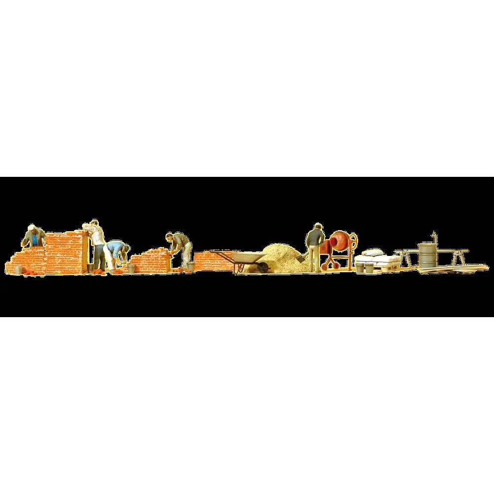 Maçons et leurs accessoires - Preiser 10542 - HO 1/87e