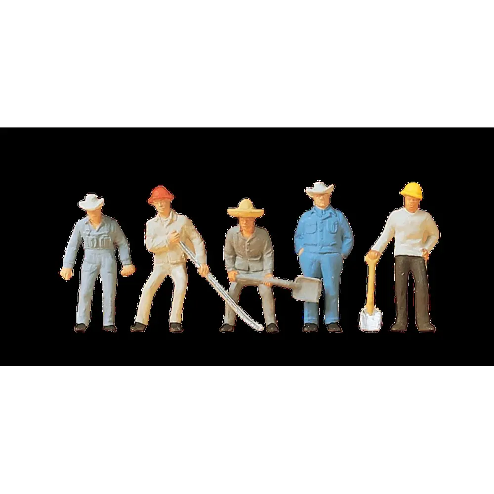 Employés de la voirie - ouvriers et pelles PREISER 14017 - HO 1/87