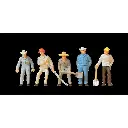 Employés de la voirie - ouvriers et pelles PREISER 14017 - HO 1/87