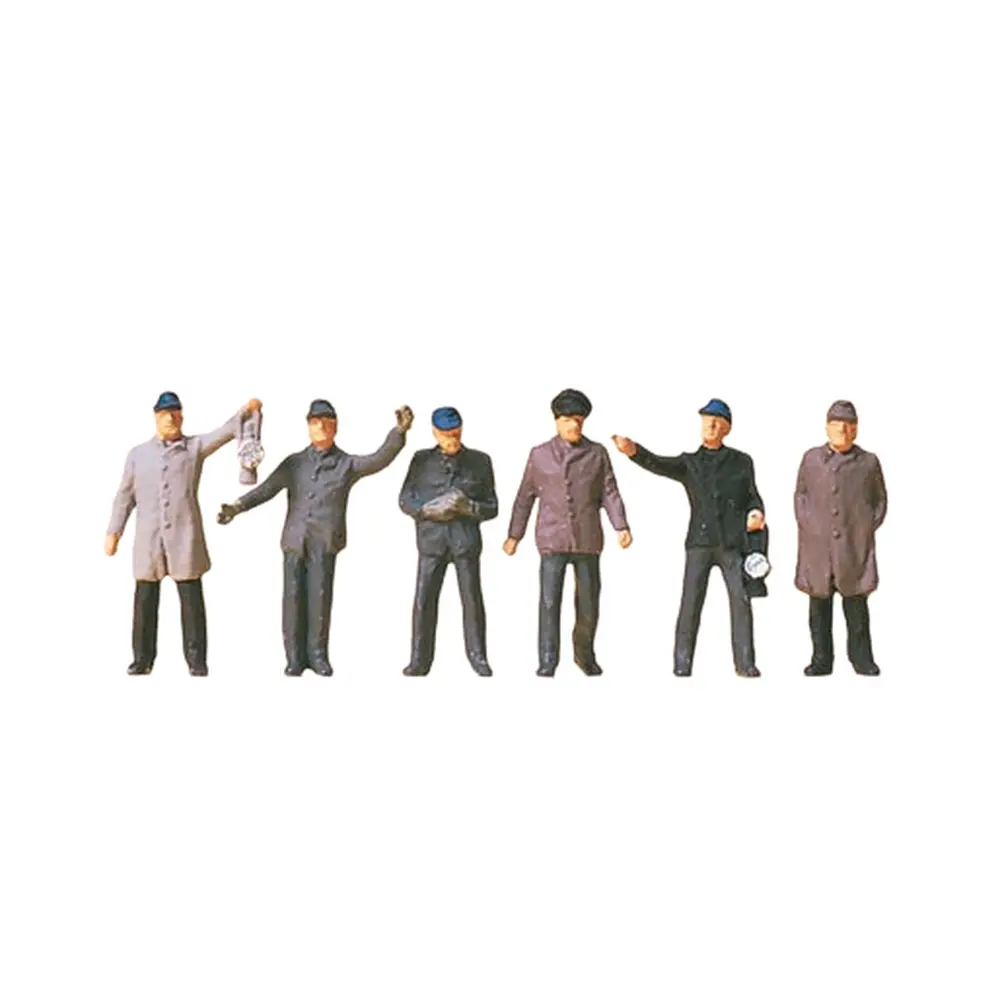 Lot de 6 Personnel de locomotive - Preiser 14018 - HO 1/87