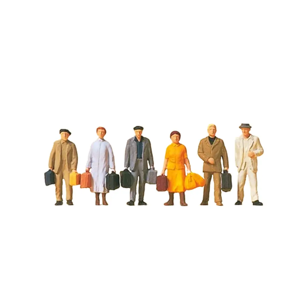 Lot de 6 voyageurs - Preiser 14019 - HO 1/87
